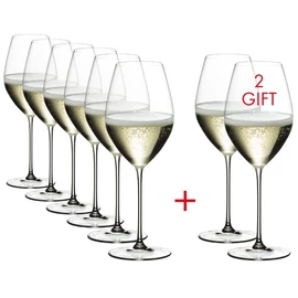 RIEDEL Veritas Champagne Wine Glass 6+2 gift pack