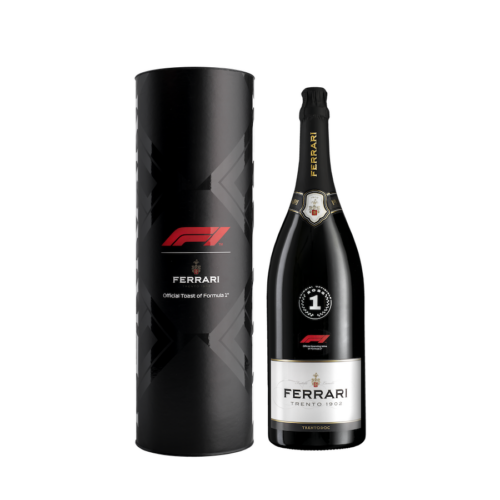 Ferrari F1® Podium Jeroboamnak – a Forma 1® hivatalos pezsgője Ehhez a különleges kiadáshoz a Ferrari Trento egy limitált példányszámban készített Blanc de Blancs-t választott, és csak az ünnepségekre jellemző háromliteres palackokban, speciális hengeres 